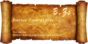 Barna Zseraldin névjegykártya